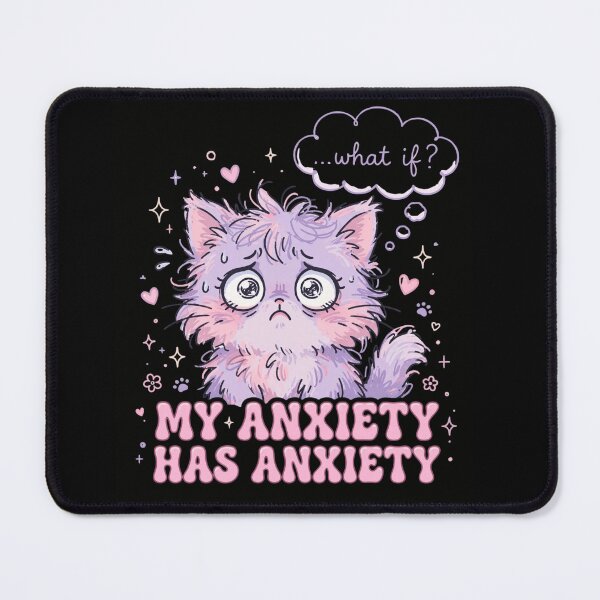 Item preview, My Anxiety Has Anxiety Cat - Cute Anxious Kitten Pastel designed and sold by Fulaly.