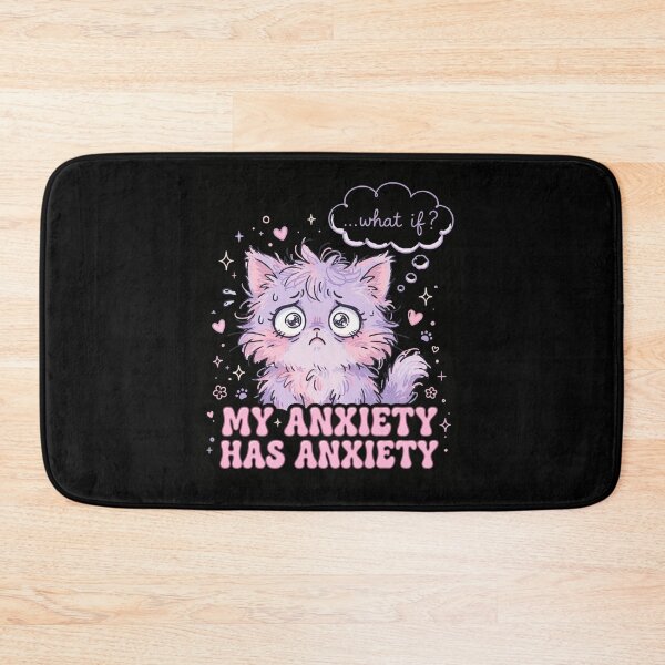 Item preview, My Anxiety Has Anxiety Cat - Cute Anxious Kitten Pastel designed and sold by Fulaly.