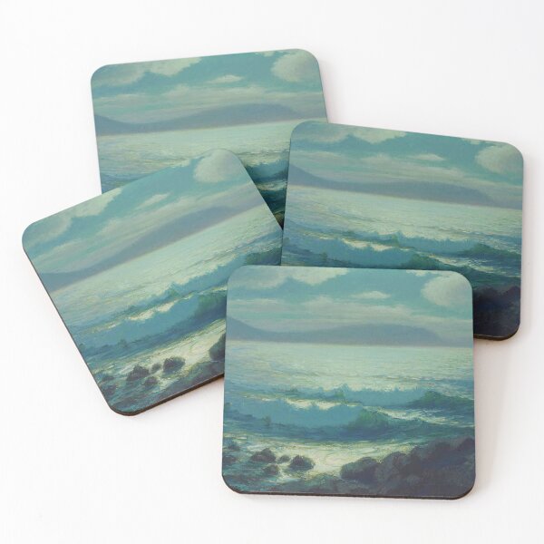 Item preview, Hawaiian coast seascape waves classical masterpiece nautical ocean painting art print by Lionel Walden designed and sold by Jéanpaul  Ferro.