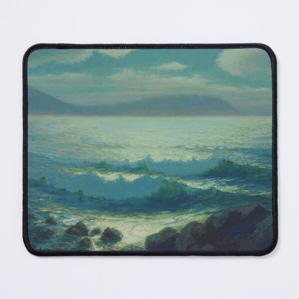 Item preview, Hawaiian coast seascape waves classical masterpiece nautical ocean painting art print by Lionel Walden designed and sold by Jéanpaul Ferro.