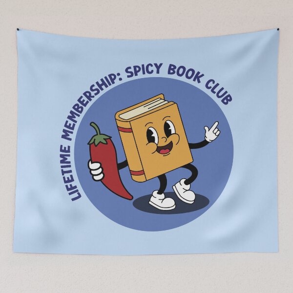 Item preview, Lifetime Membership Spicy Book Club Cartoon Book Lover Design designed and sold by Hallowed Artistry.
