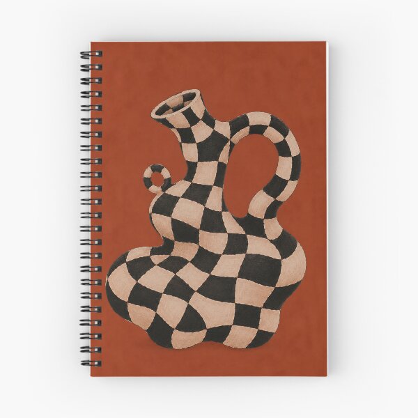 Item preview, Checkerboard Sculptural Vase - Modern Abstract Black and Cream Pottery designed and sold by artswag.