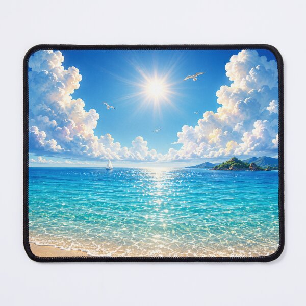Item preview, Ocean Under Radiant Sunrise Mouse pad designed and sold by Designertanya.