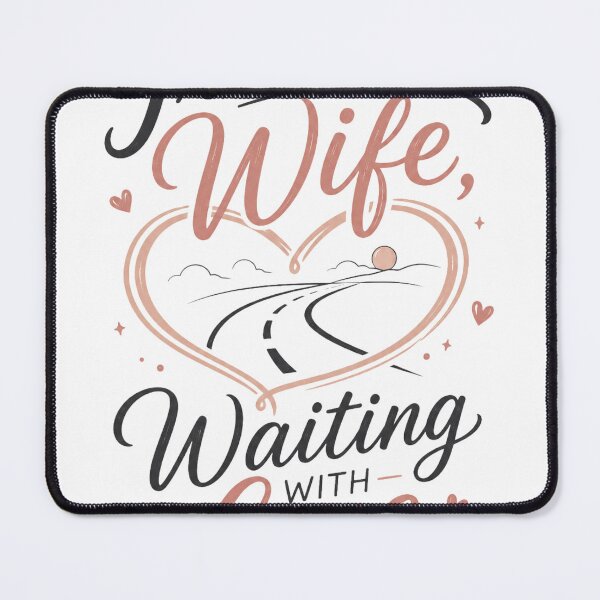 Item preview, Trucker Wife Waiting With Love - Proud Truck Driver Wife Gift designed and sold by Haque Desigens.