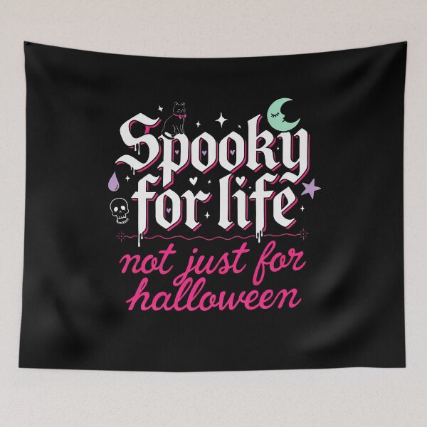 Item preview, Spooky For Life Halloween Emo Black Cat Gift designed and sold by Say It With Ink.