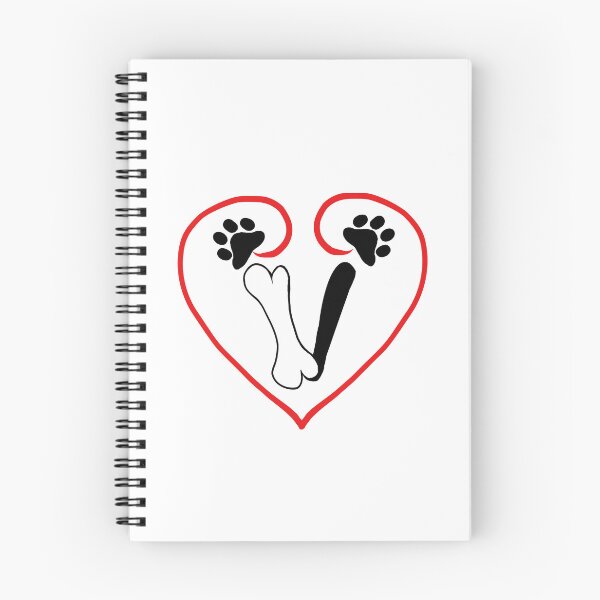 Item preview, Heart dog with the letter V designed and sold by acreació.