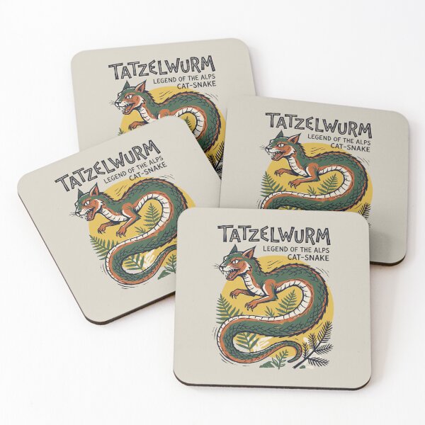 Item preview, Tatzelwurm Cat Snake Legend of the Alps Cryptid Illustration designed and sold by KiwiRider.