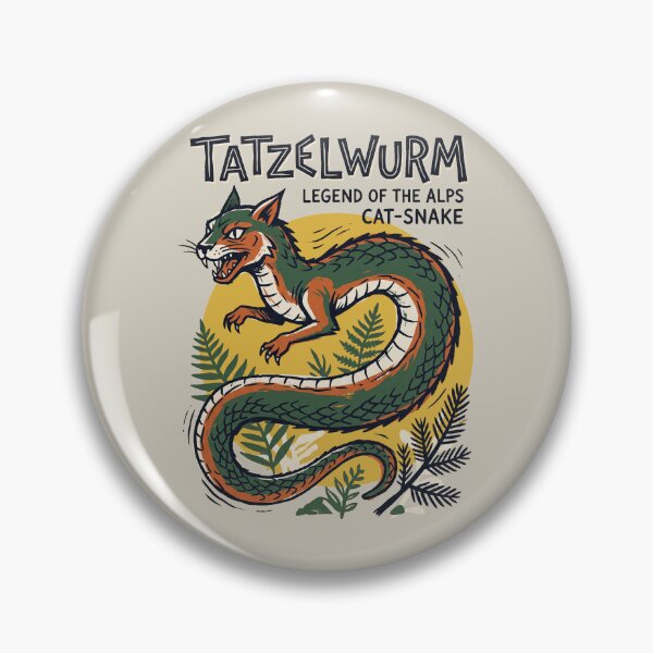 Item preview, Tatzelwurm Cat Snake Legend of the Alps Cryptid Illustration designed and sold by KiwiRider.