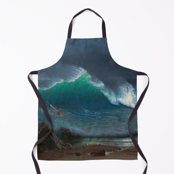 Item preview, The Shore of the Turquoise Sea ocean nautical seascape art print painting by Albert Bierstadt designed and sold by Jéanpaul Ferro.