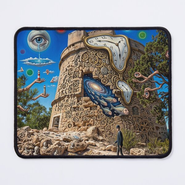 Item preview, Surrealist Ibiza Pirate Tower Portinatx Salvador Dali Style designed and sold by ArtworkNorth.