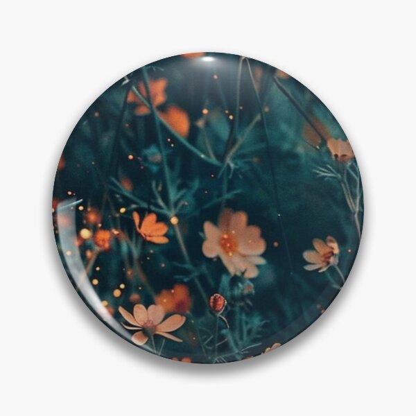 Item preview, Magical Night Garden Orange Cosmos Flowers Sparkling Lights designed and sold by LYAN-STORE.