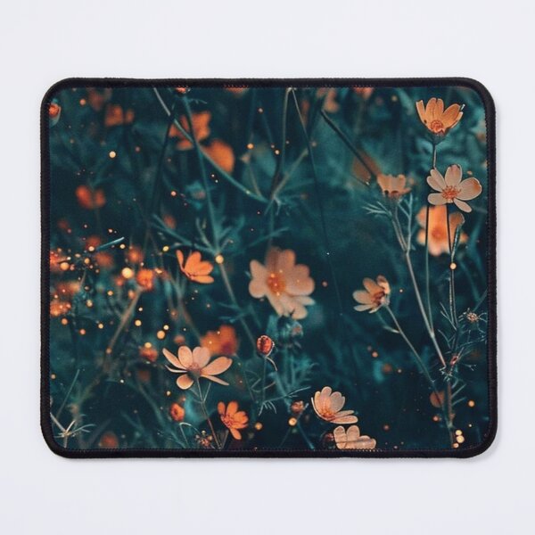 Item preview, Magical Night Garden Orange Cosmos Flowers Sparkling Lights designed and sold by LYAN-STORE.