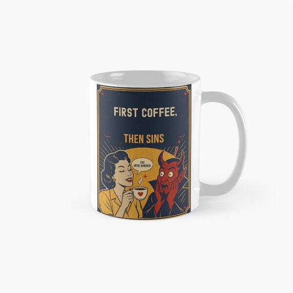 Item preview, She Likes the Devil. Time for coffee. designed and sold by LookWhatIGot.