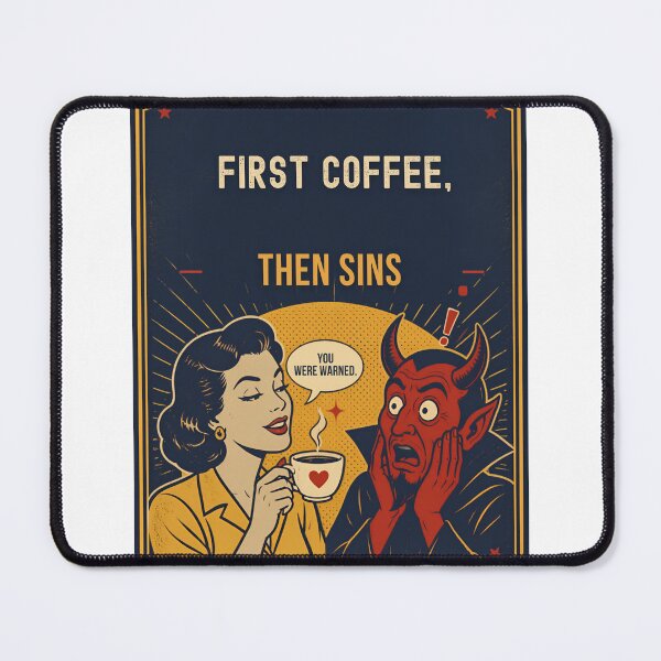 Item preview, She Likes the Devil. Time for coffee. designed and sold by LookWhatIGot.