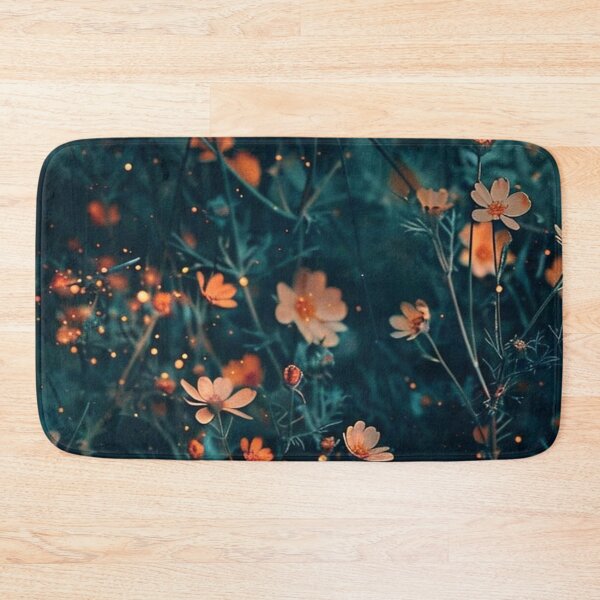 Item preview, Magical Night Garden Orange Cosmos Flowers Sparkling Lights designed and sold by LYAN-STORE.