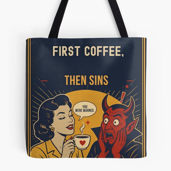 Item preview, She Likes the Devil. Time for coffee. designed and sold by LookWhatIGot.