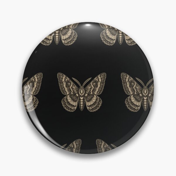 Item preview, Vintage Moth Illustration Dark Aesthetic Pattern designed and sold by TheNightsCrest.