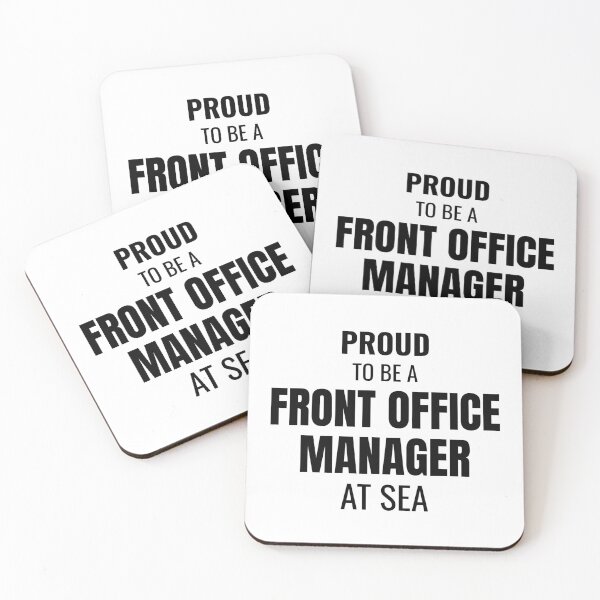 Artikelvorschau, Proud to be a Front Office Manager at Sea (Black) entworfen und verkauft von ShipCrewNation.