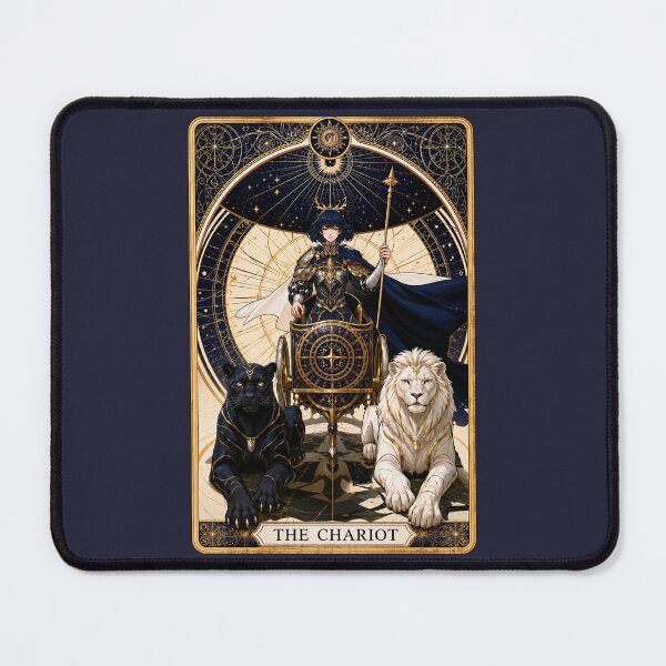 Item preview, The Chariot Tarot Card Celestial Warrior designed and sold by MythicMood.