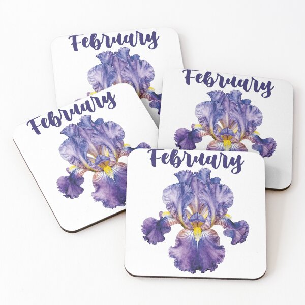 Item preview, Watercolor Purple Iris February Birth Flower designed and sold by WildArtIT.