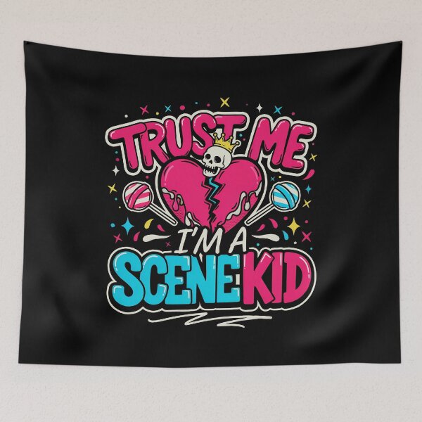 Item preview, Trust Me I'm A Scene Kid Skull Heart Gift designed and sold by Say It With Ink.