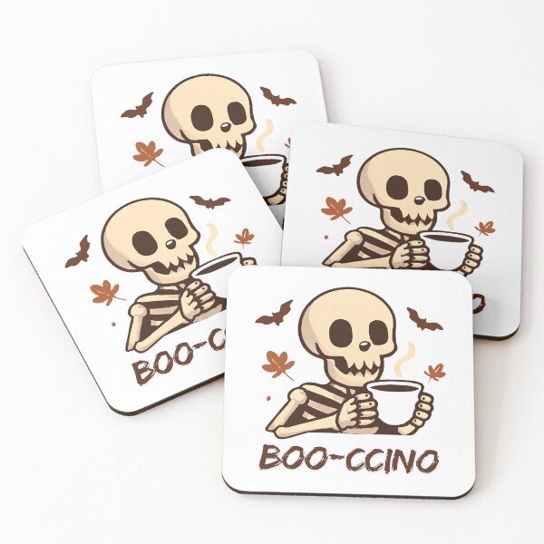 Item preview, Boo-ccino Skeleton Coffee Spooky Halloween Autumn Design designed and sold by CutieGalore.