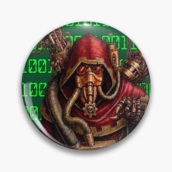 Item preview, Praise the Omnissiah – Tech-Priest Binary Matrix Graphic designed and sold by BravenBold.