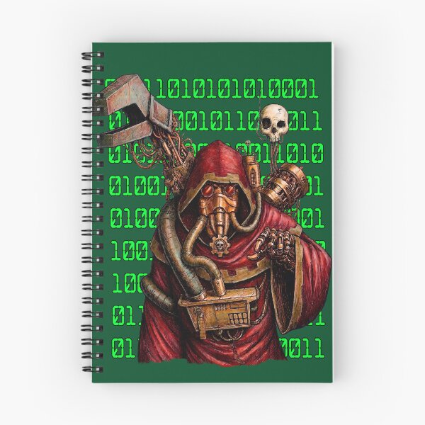 Item preview, Praise the Omnissiah – Tech-Priest Binary Matrix Graphic designed and sold by BravenBold.