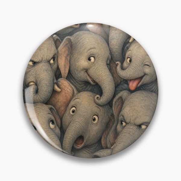 Item preview, Cute Elephant Faces Portrait Collage designed and sold by merchxwear.