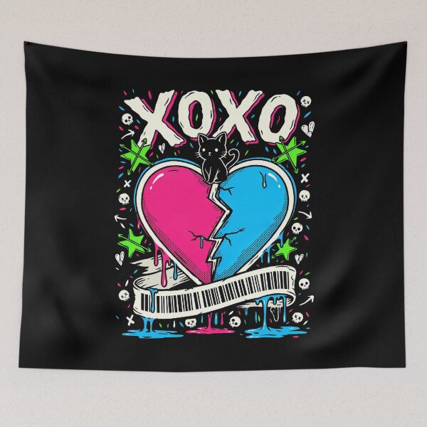 Item preview, XOXO Barcode Broken Heart Scene Kid Gift designed and sold by Say It With Ink.