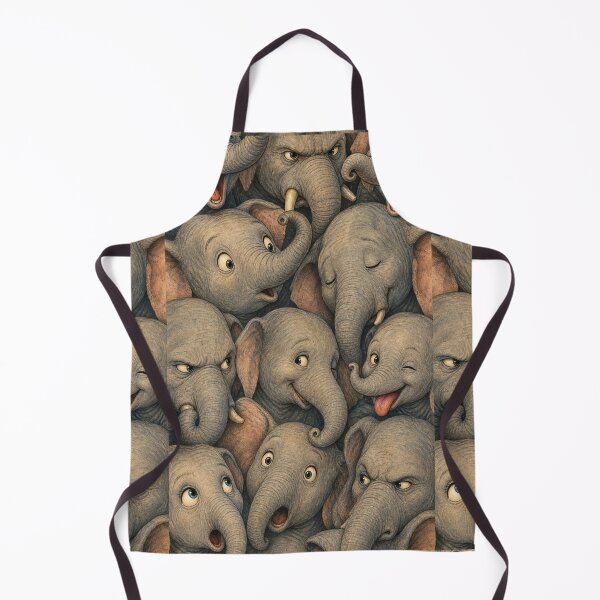 Item preview, Cute Elephant Faces Portrait Collage designed and sold by merchxwear.