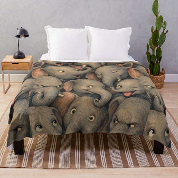 Item preview, Cute Elephant Faces Portrait Collage designed and sold by merchxwear.