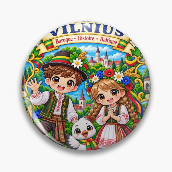 Item preview, Lithuania Vilnius – Kawaii Trip, Lithuanian Culture and Flavors of Lithuania designed and sold by Cifi64.