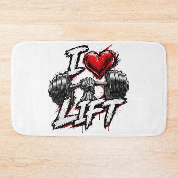 Item preview, I Love Lift – Gym Barbell Fitness Design designed and sold by BeastMode.