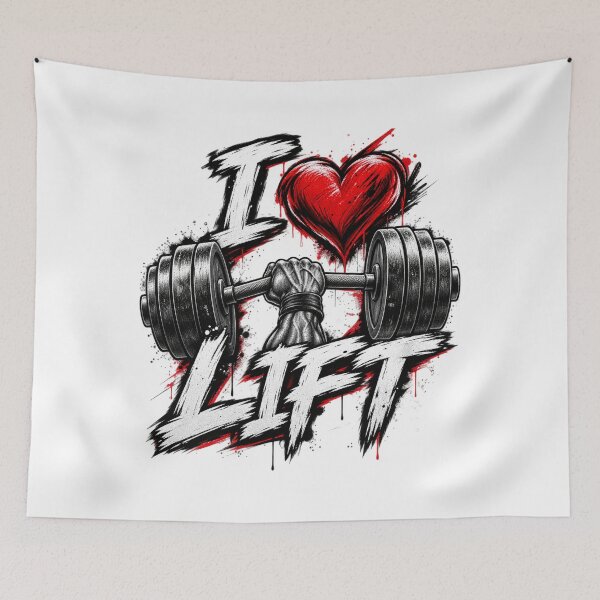 Item preview, I Love Lift – Gym Barbell Fitness Design designed and sold by BeastMode.