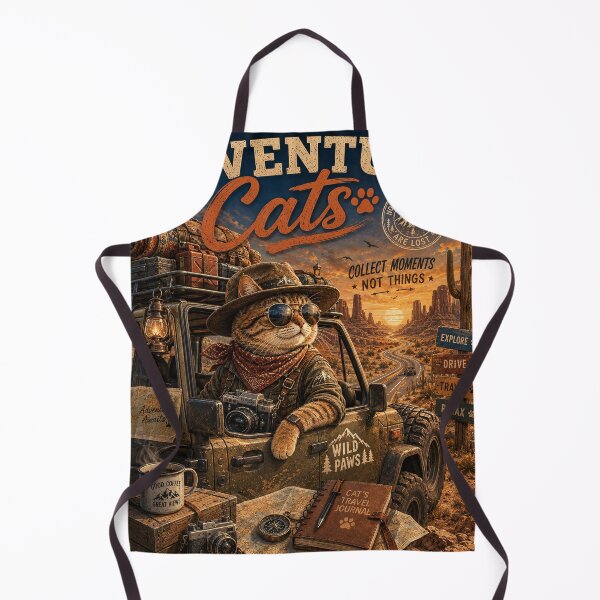 Item preview, Desert Adventure Cat Road Trip Explorer Vintage Outdoor Travel Design designed and sold by TeeVibeHaus.
