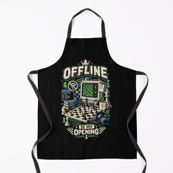 Item preview, Offline Is My Opening Retro Chess Humor designed and sold by KnightVibe.