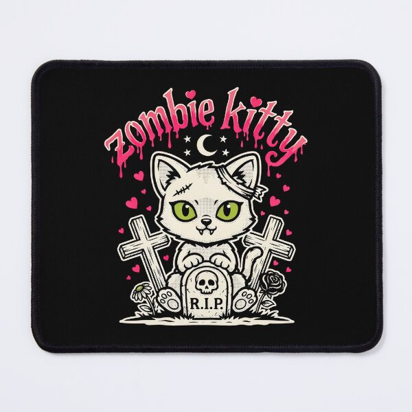 Item preview, Zombie Kitty Cute Pastel Goth Halloween Cat designed and sold by Say It With Ink.