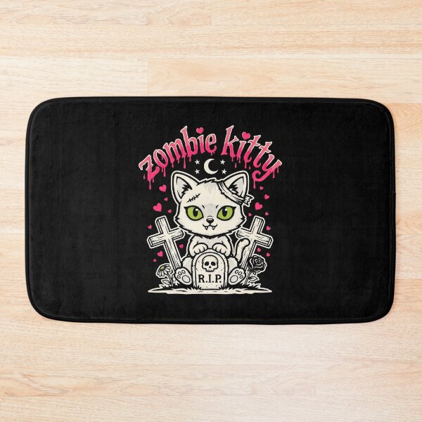 Item preview, Zombie Kitty Cute Pastel Goth Halloween Cat designed and sold by Say It With Ink.