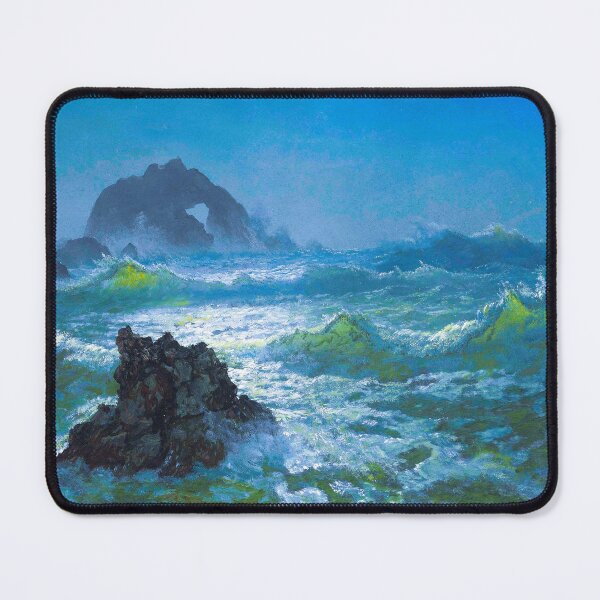 Item preview, Seal Rock, Pacific Coast seascape California coastal art print painting by Albert Bierstadt designed and sold by Jéanpaul  Ferro.