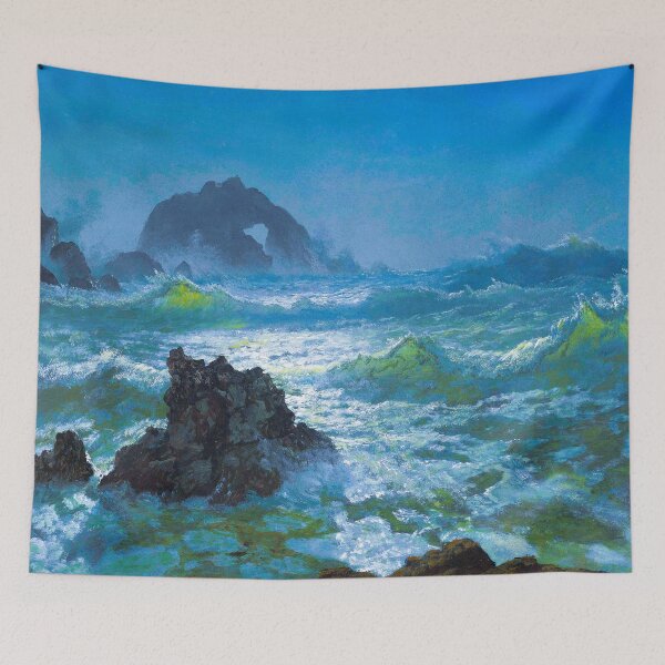 Item preview, Seal Rock, Pacific Coast seascape California coastal art print painting by Albert Bierstadt designed and sold by Jéanpaul  Ferro.
