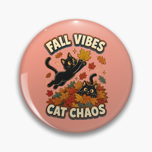 Item preview, Fall Vibes Cat Chaos – Funny Black Cats Autumn Design designed and sold by NinaCreator.