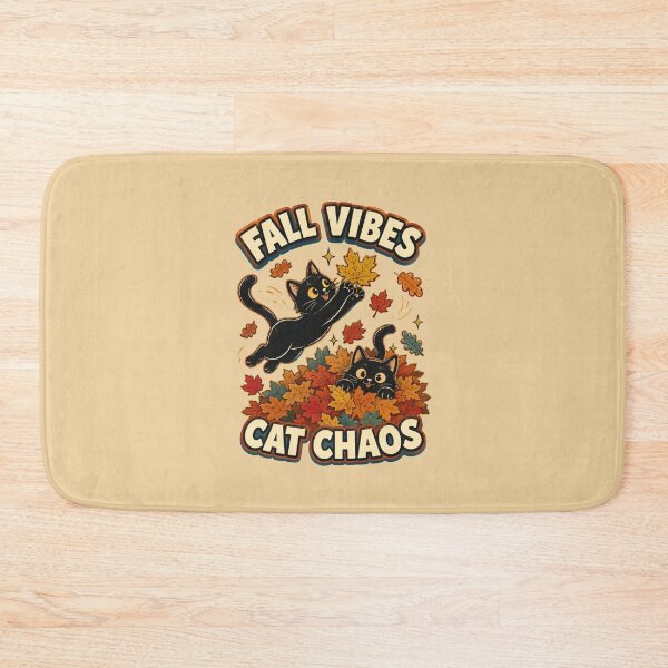 Item preview, Fall Vibes Cat Chaos – Funny Black Cats Autumn Design designed and sold by NinaCreator.