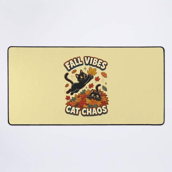 Item preview, Fall Vibes Cat Chaos – Funny Black Cats Autumn Design designed and sold by NinaCreator.