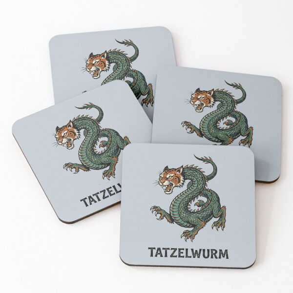 Item preview, Tatzelwurm Traditional Tattoo Style Cryptid Monster Graphic designed and sold by KiwiRider.