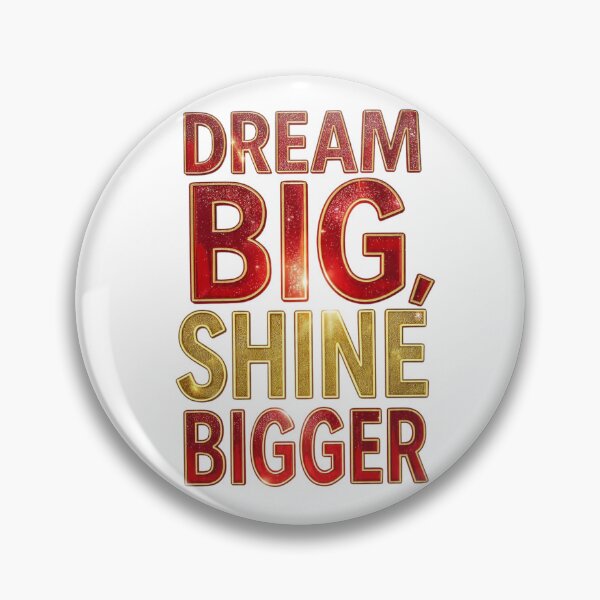 Item preview, Dream Big Shine Bigger Gold Motivational Typography  designed and sold by LC&LCPlatform.