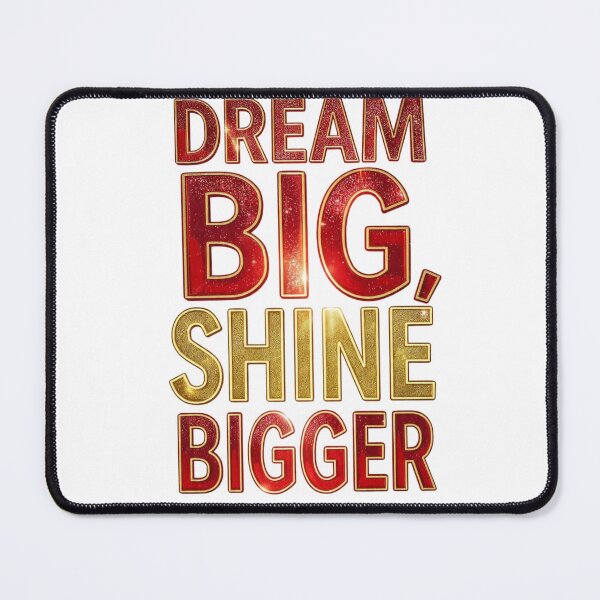 Item preview, Dream Big Shine Bigger Gold Motivational Typography  designed and sold by LC&LCPlatform.