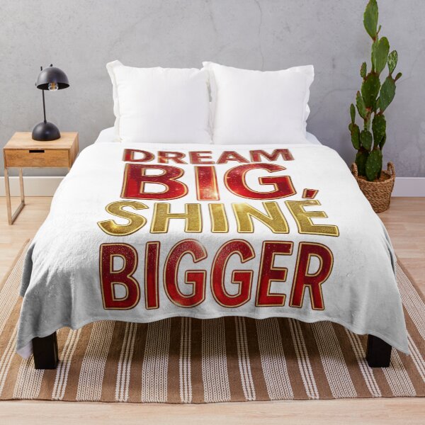 Item preview, Dream Big Shine Bigger Gold Motivational Typography designed and sold by LC&LCPlatform.