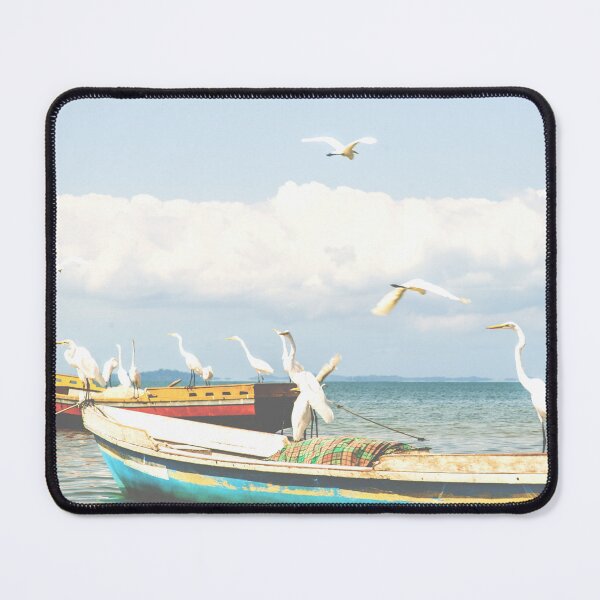 Item preview, Egrets on Traditional Fishing Boats at Sea designed and sold by ThaCriações.