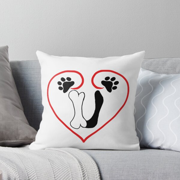 Item preview, Heart dog with the letter U designed and sold by acreació.